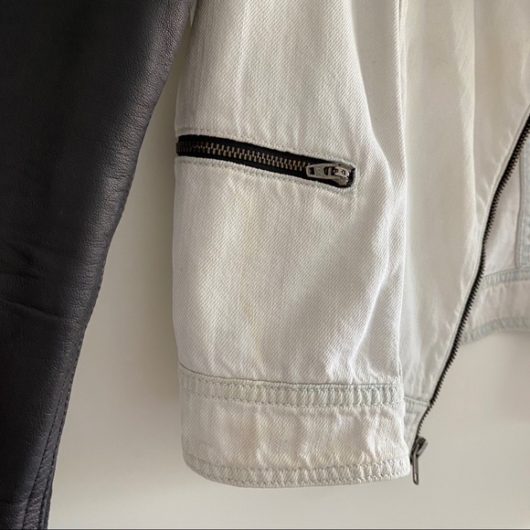 Rag & Bone Acid Denim Wash Leather Jacket, Size M - Picture 8 of 8